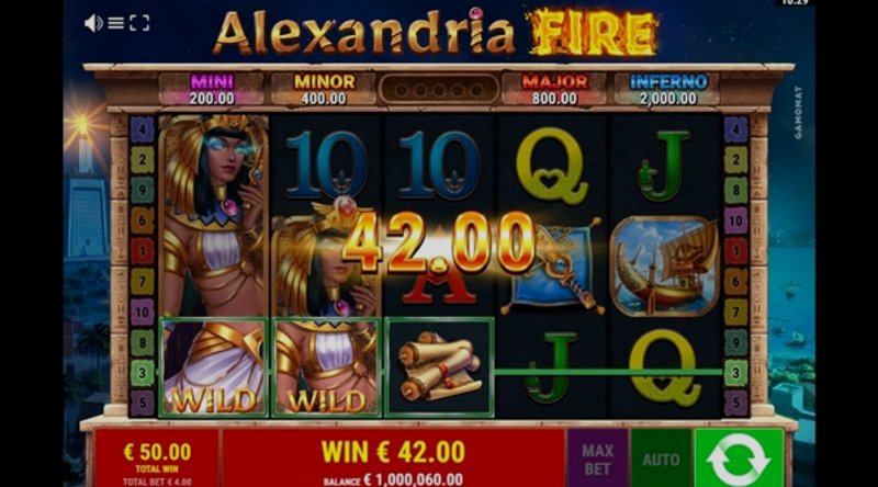 Play Alexandria Fire by Gamomat at 1Win Casino