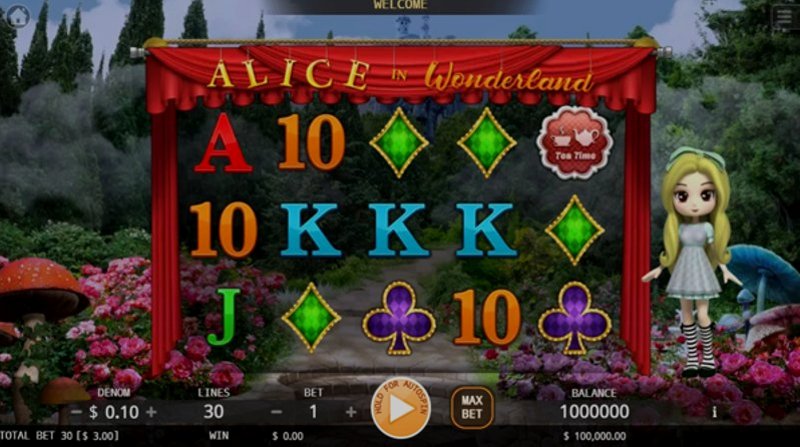 Play Alice In Wonderland by Kaga at 1Win Casino