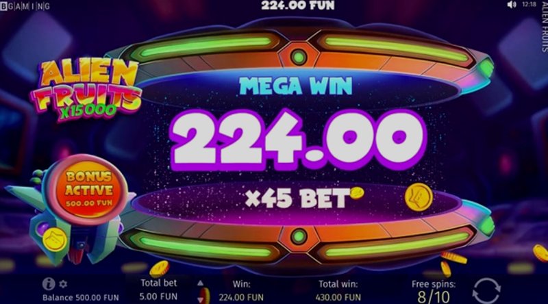 Play Alien Fruits by Bgaming at 1Win Casino