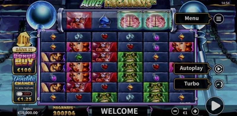 Play Alive! Megaways by Skywind at 1Win Casino