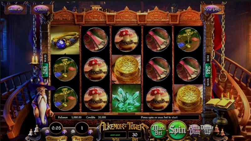 Play Alkemors Tower by Betsoft at 1Win Casino