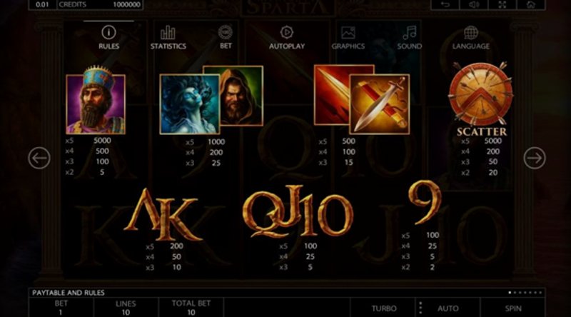 Play Mighty Sparta by Amusnet at 1Win Casino