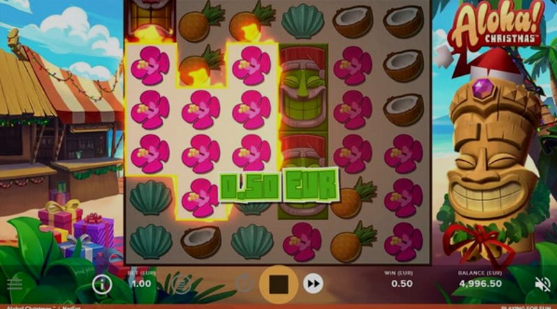 Play Aloha! Christmas by Netent at 1Win Casino