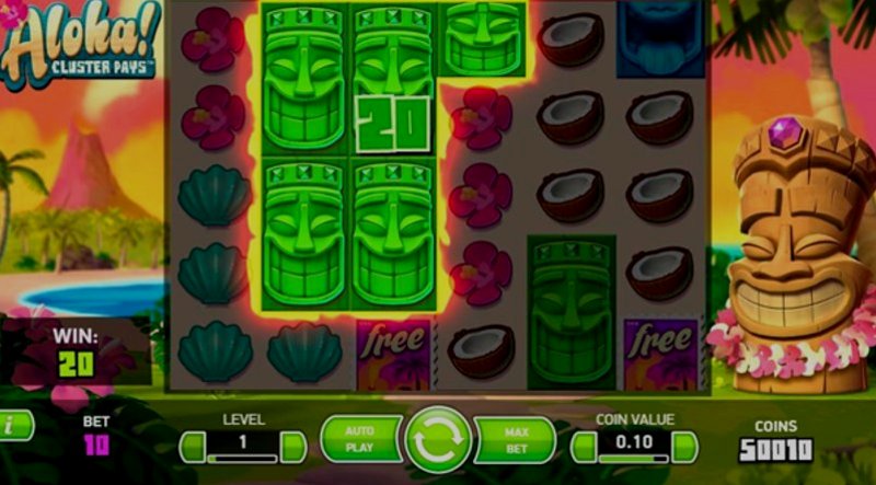 Play Aloha! Cluster Pays by Netent at 1Win Casino