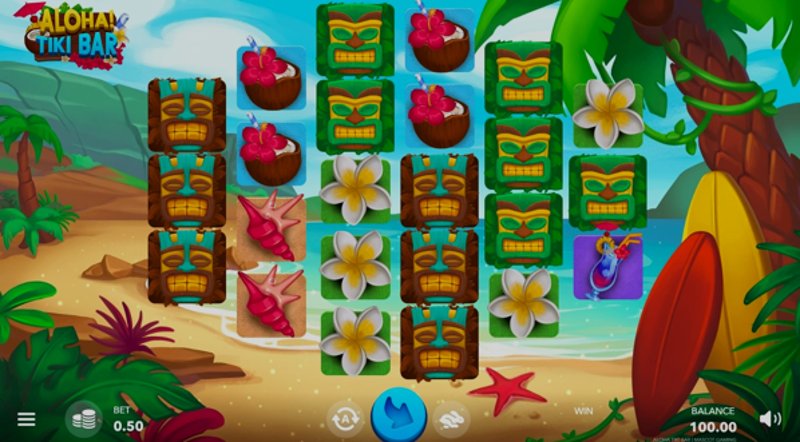 Play Aloha Tiki Bar by Mascot Gaming at 1Win Casino