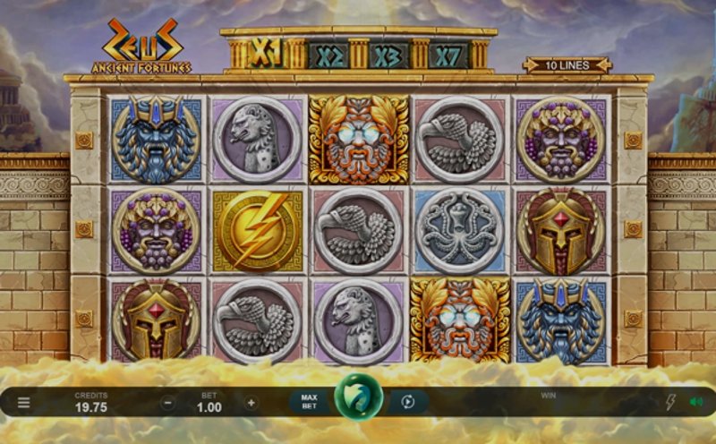 Play Ancient Fortunes Zeus by Games Global at 1Win Casino