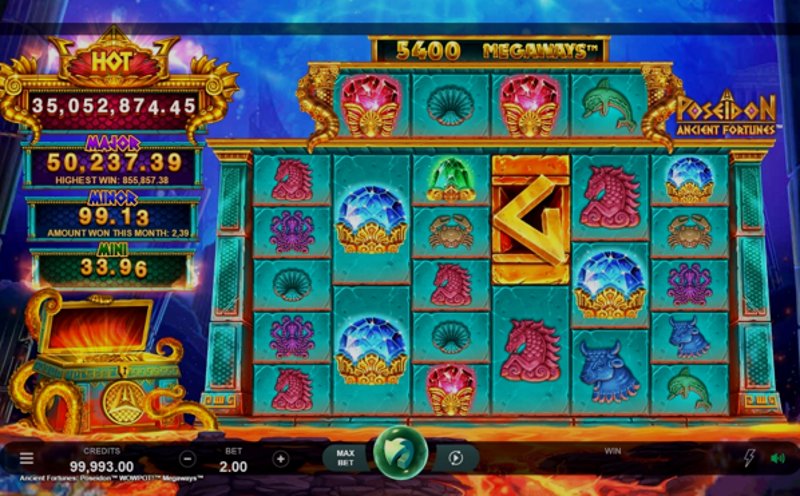 Play Ancient Fortunes: Poseidon by Games Global at 1Win Casino