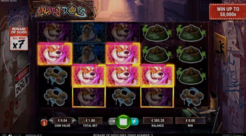 Play Angry Dogs by Gameart at 1Win Casino