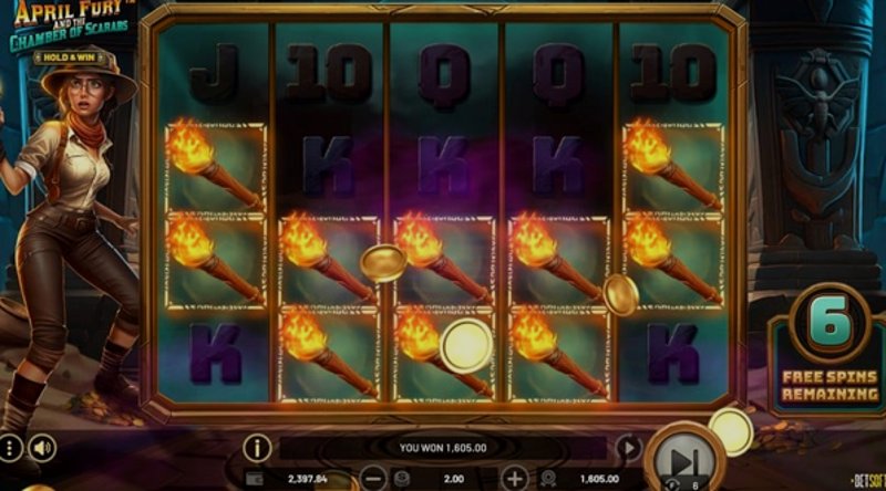 Play April Fury and the Chamber of Scarabs in Canada at 1Win Casino