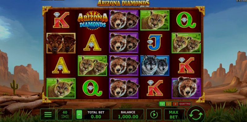 Play Arizona Diamonds Quattro by Stakelogic at 1Win Casino