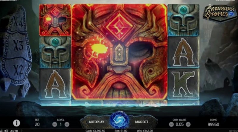 Play Asgardian Stones by Netent at 1Win Casino