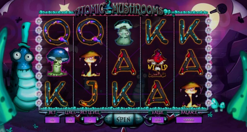 Play Atomic Mushrooms by Thunderspin at 1Win Casino