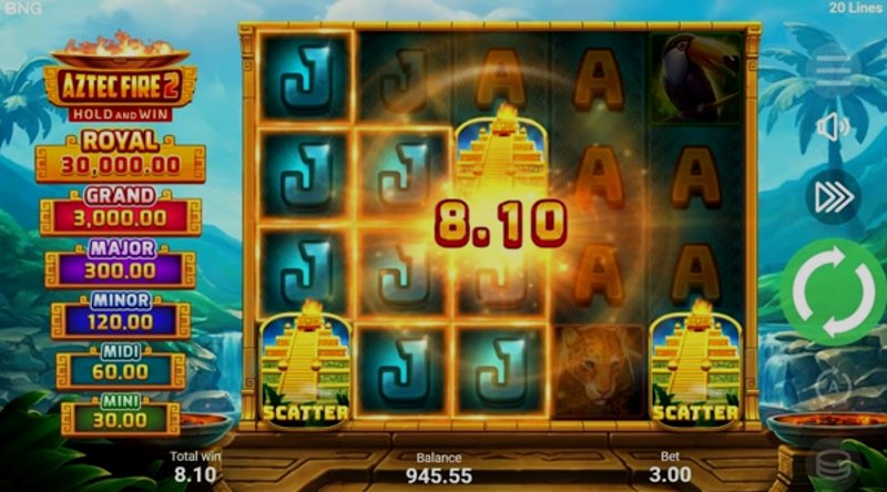 Play Aztec Fire by Booongo at 1Win Casino