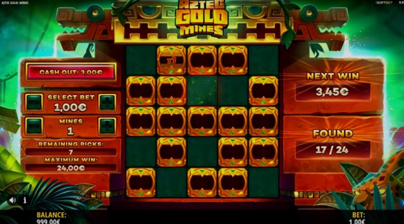 Play Aztec Gold Mines by Isoftbet at 1Win Casino