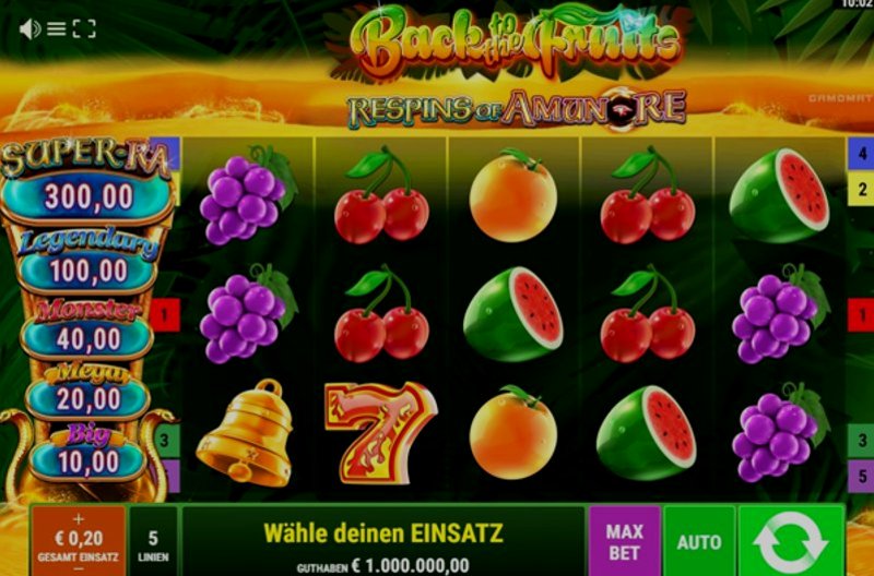 Play Back to the fruits by Gamomat at 1Win Casino