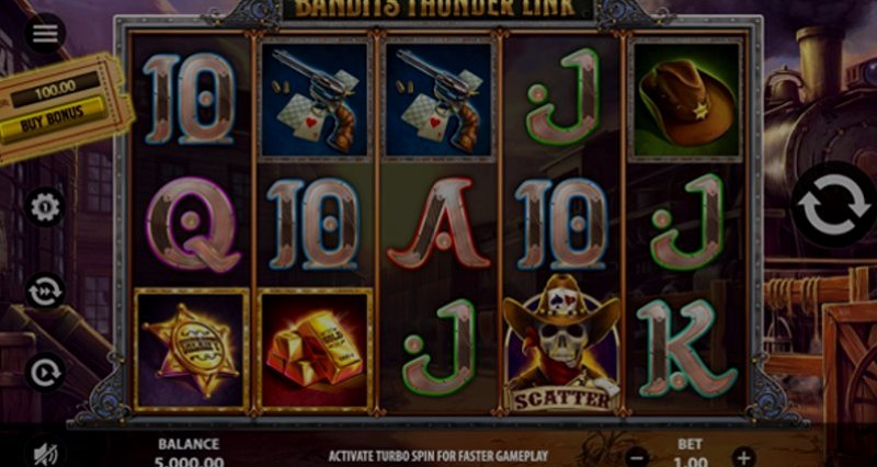 Play Bandits Thunder Link by Stakelogic at 1Win Casino