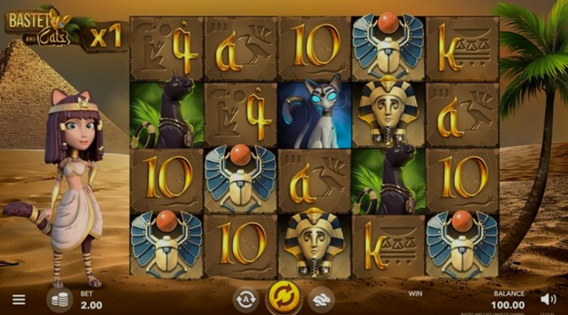 Play Bastet and Cats by Mascot Gaming at 1Win Casino