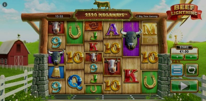 Play Beef Lightning by Big Time Gaming at 1Win Casino