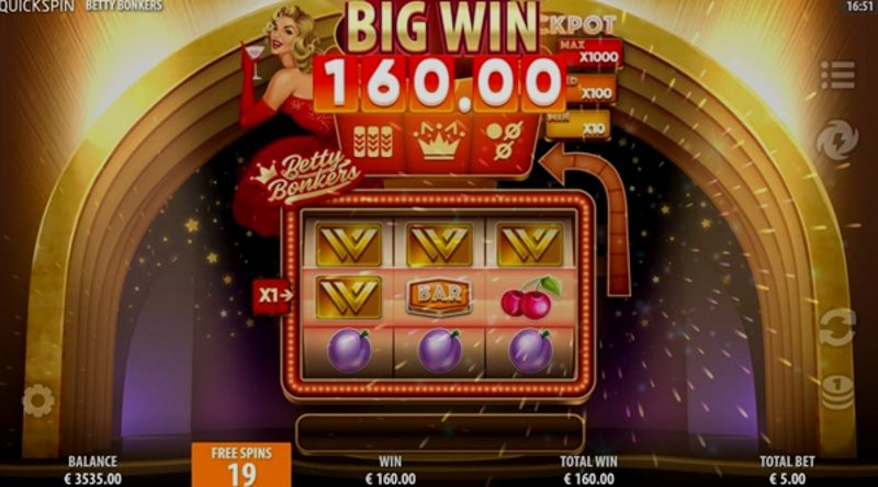 Play Betty Bonkers by Quickspin at 1Win Casino