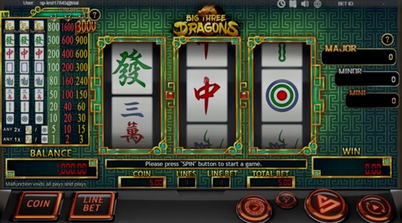 Play Big Three Dragons in Cameroon at 1Win Casino