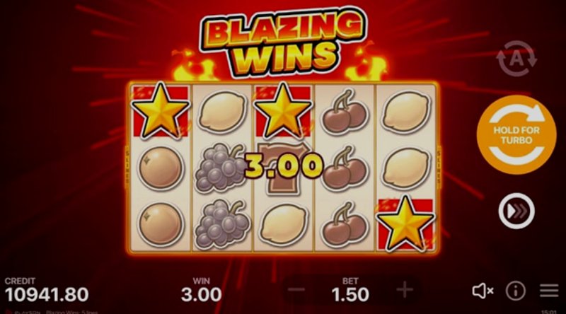 Play Blazing Wins: 5 Lines by Playson at 1Win Casino