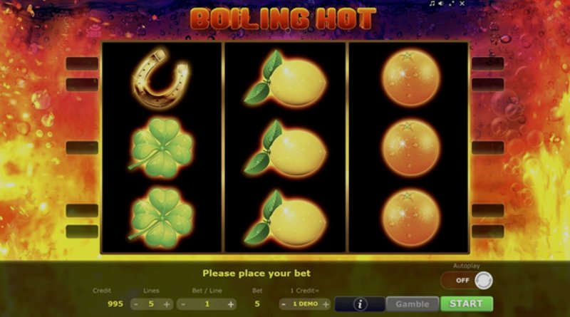 Play Boiling Hot by 5 Men Gaming at 1Win Casino