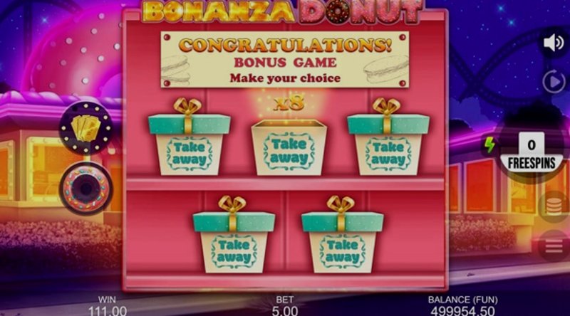 Play Bonanza Donut by Gamzix at 1Win Casino