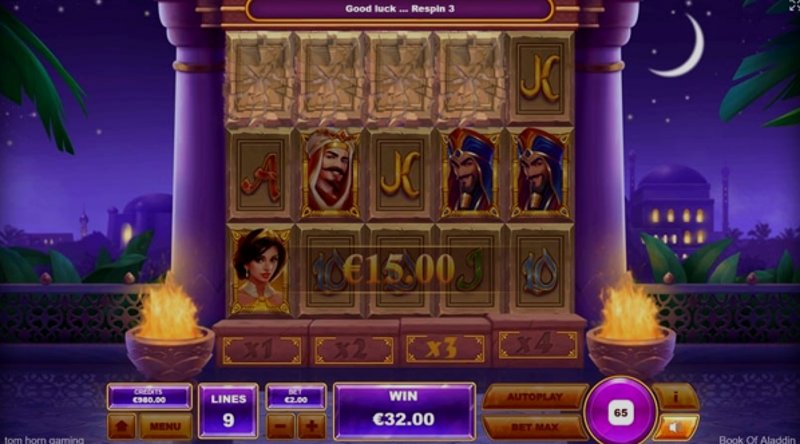 Play Book of Aladdin by Tomhorn at 1Win Casino