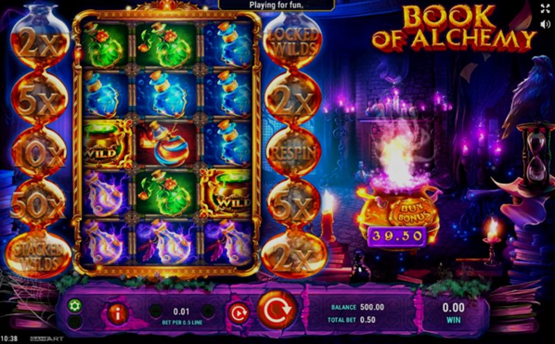 Play Book of Alchemy by Gameart at 1Win Casino