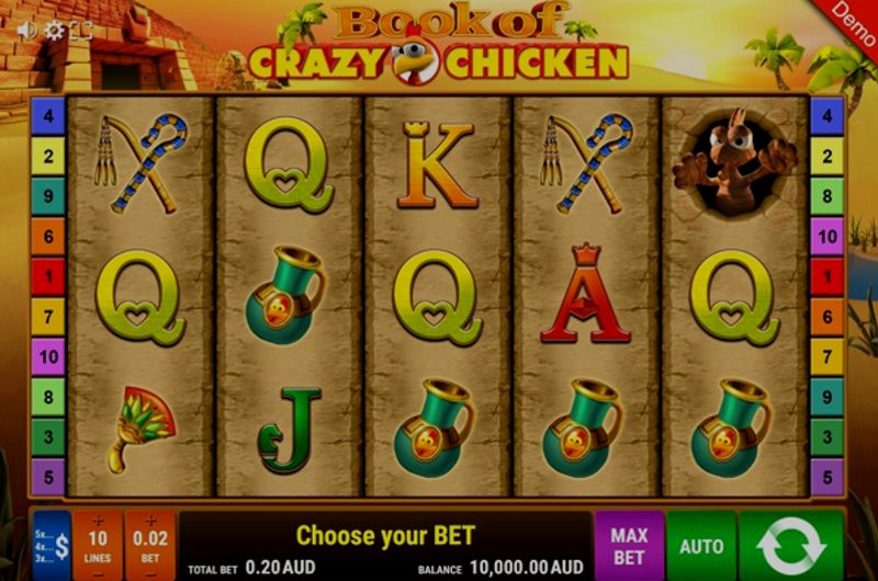 Play Book of Crazy Chicken by Gamomat at 1Win Casino