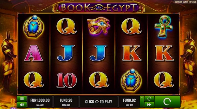 Play Book of Egypt by Thunderspin at 1Win Casino