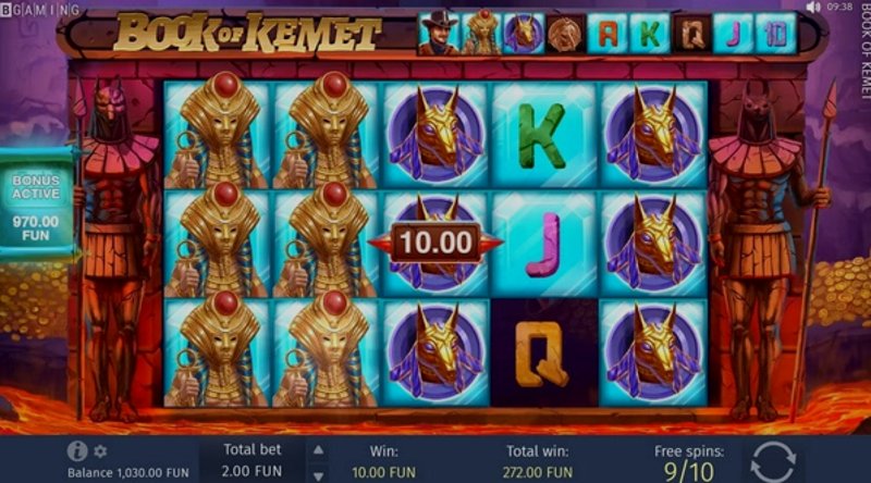 Play Book of Kemet by Bgaming at 1Win Casino