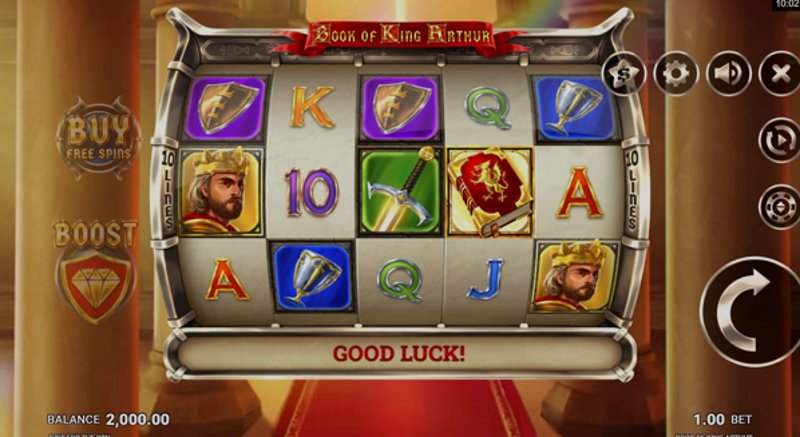 Play Book of King Arthur by Microgaming at 1Win Casino