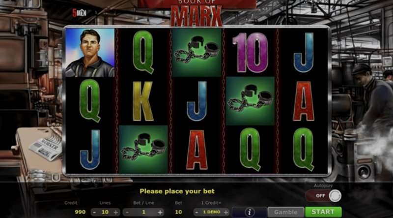 Play Book of Marx by 5 Men Gaming at 1Win Casino