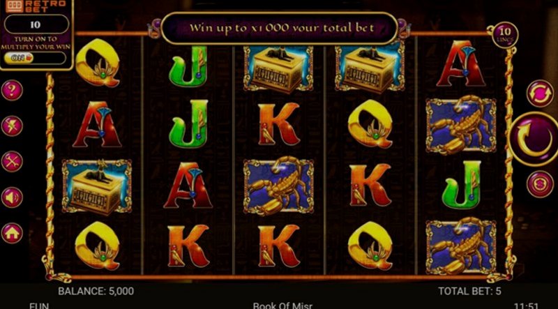 Play Book Of Misr by Retrogames at 1Win Casino