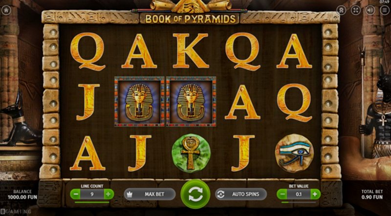 Play Book of Pyramids by Bgaming at 1Win Casino