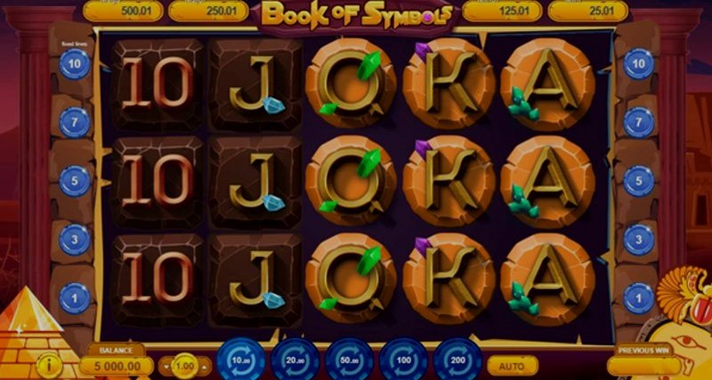 Play Book Of Symbols by Gamzix at 1Win Casino