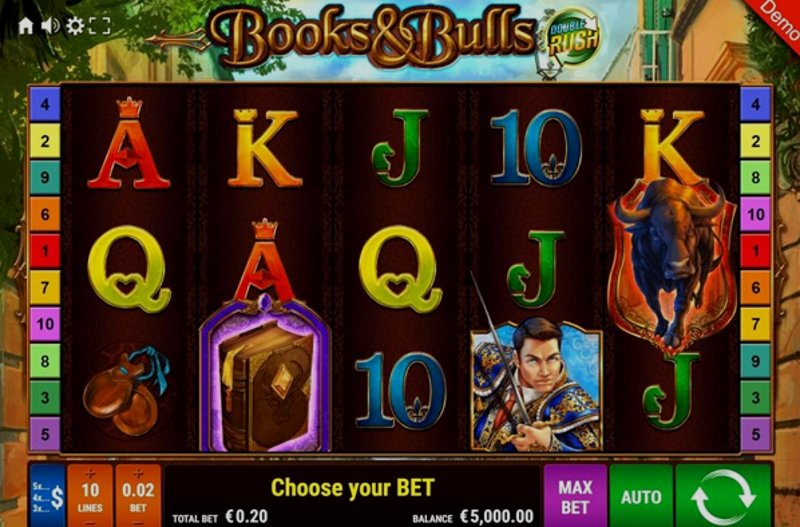 Play Books & Bulls by Gamomat at 1Win Casino