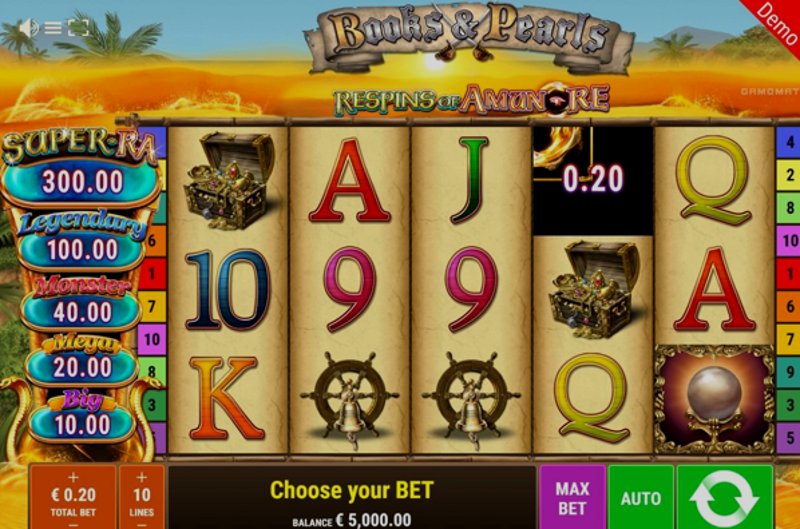 Play Books & Pearls by Gamomat Premium at 1Win Casino