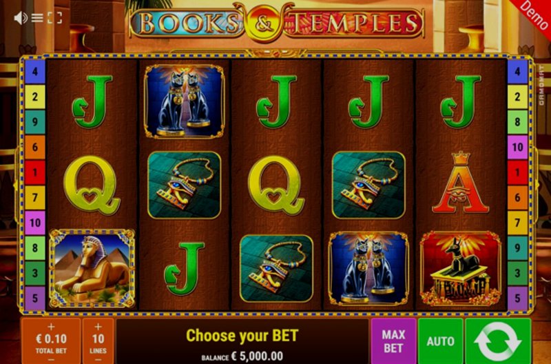 Play Books & Temples by Gamomat at 1Win Casino