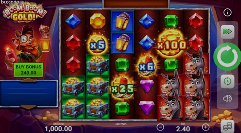 Play Boom! Boom! Gold! by 3 Oaks Gaming at 1Win Casino