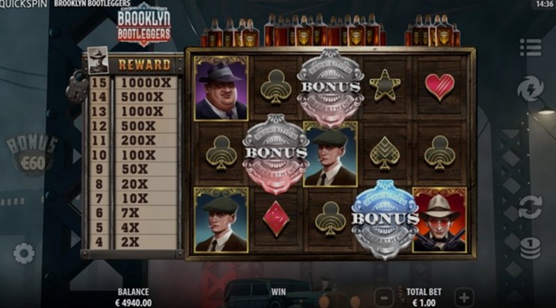 Play Brooklyn Bootleggers by Quickspin at 1Win Casino