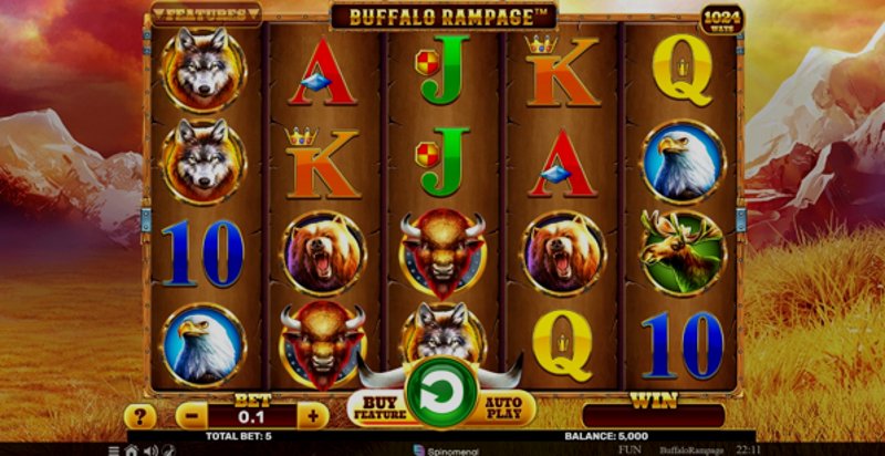 Play Buffalo Rampage by Spinomenal at 1Win Casino