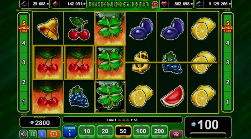 Play Burning Hot by Amusnet at 1Win Casino