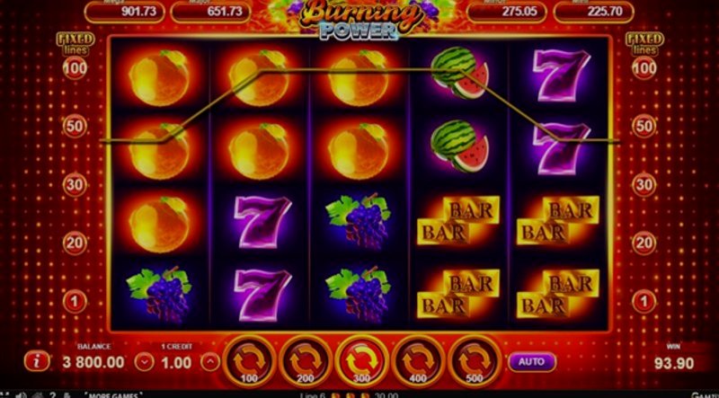 Play Burning Power by Gamzix at 1Win Casino