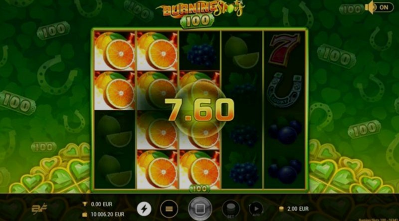 Play Burning Slots 100 by Bf Games at 1Win Casino