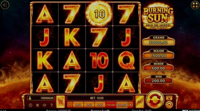 Play Burning Sun™ by Wazdan at 1Win Casino