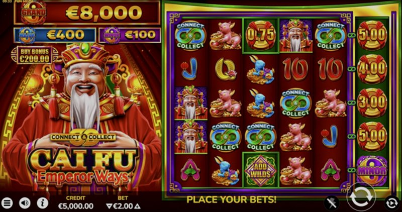 Play Cai Fu Emperor Ways by Bluehorn at 1Win Casino