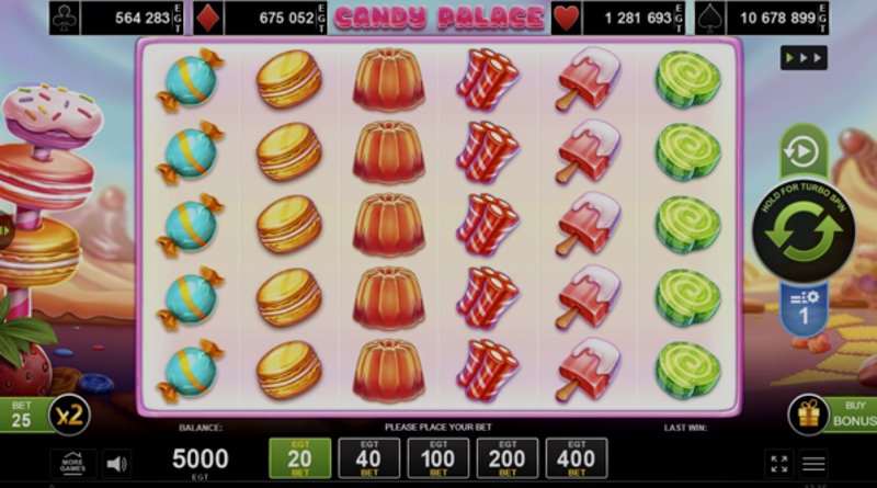 Play Candy Palace by Amusnet Interactive at 1Win Casino