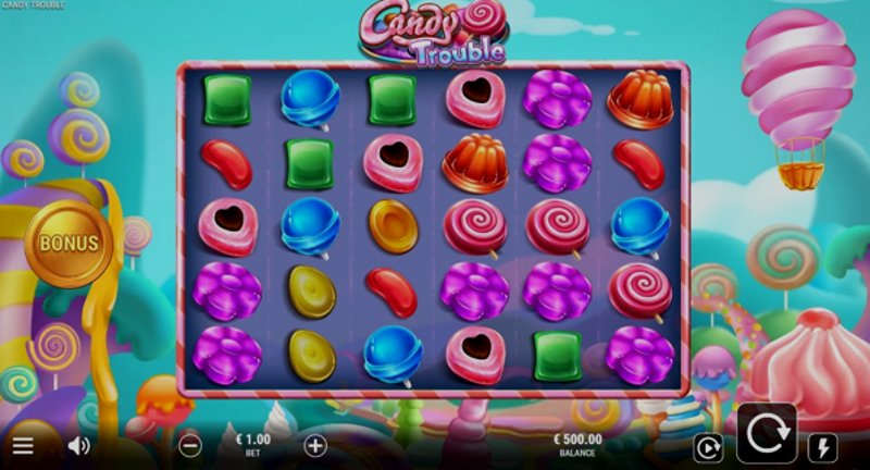 Play Candy Trouble by Gameart at 1Win Casino